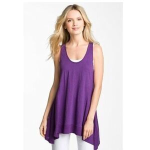 EILEEN FISHER LINEN JERSEY RACERBACK TUNIC